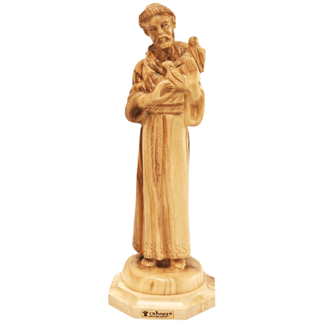 Olive Wood Figure of Saint Francis