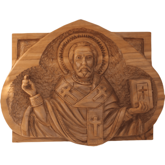 Olive Wood Handmade Icon