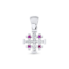 14k White Gold Jerusalem Cross